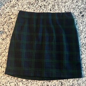 Plaid green and blue skirt